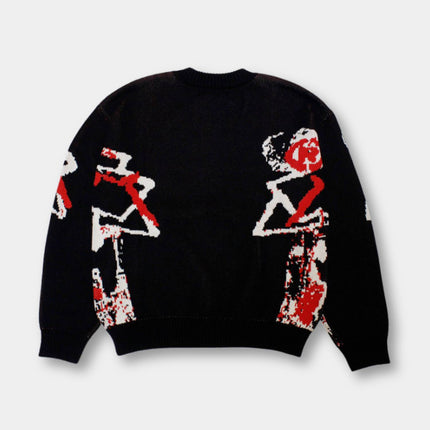 Unisex Graphic Knit Sweater – Stylish Comfort for a Statement Look