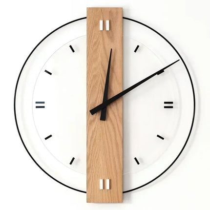 Minimalist Wooden Wall Clock 12" – Modern Natural Home Decor Accent