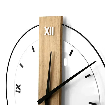 Minimalist Wooden Wall Clock 12" – Modern Natural Home Decor Accent