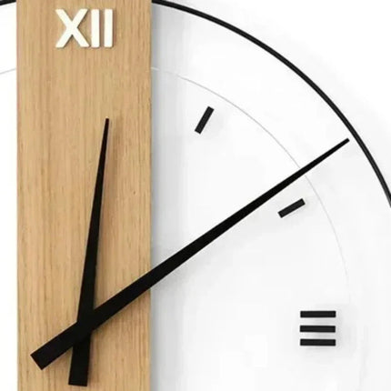 Minimalist Wooden Wall Clock 12" – Modern Natural Home Decor Accent