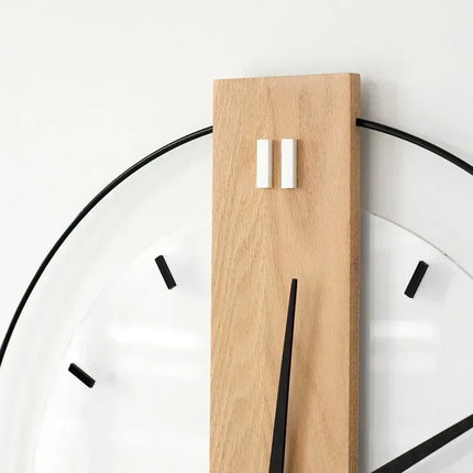 Minimalist Wooden Wall Clock 12" – Modern Natural Home Decor Accent