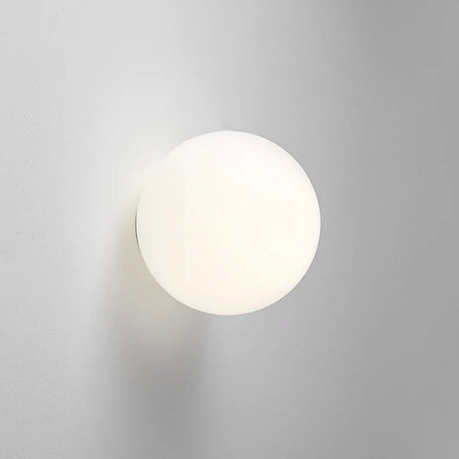 Modern Wall Sconce with Frosted Glass Shade & Built-In LED – Elegant Indoor Lighting Fixture
