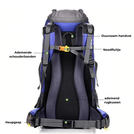Waterproof 50L Outdoor Hiking Backpack – Durable, Spacious, and Weather-Resistant