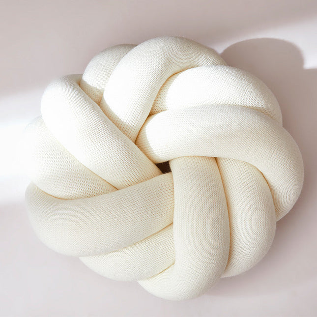 SnugKnot Cotton Knot Pillow – Handmade Decorative Throw Cushion for Sofa, Bed & Nursery