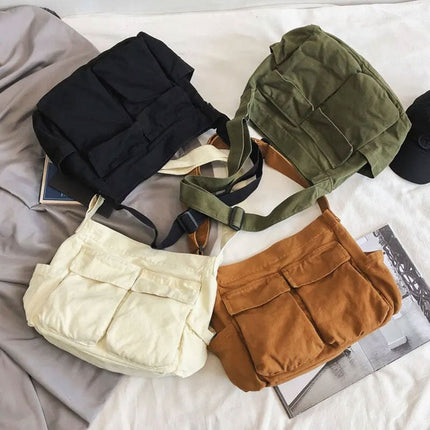 Canvas Shoulder Bag – Spacious, Lightweight & Stylish Everyday Tote