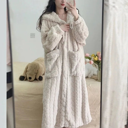 Amy Nightfall Women's Winter Robe | Soft, Cozy & Warm Loungewear