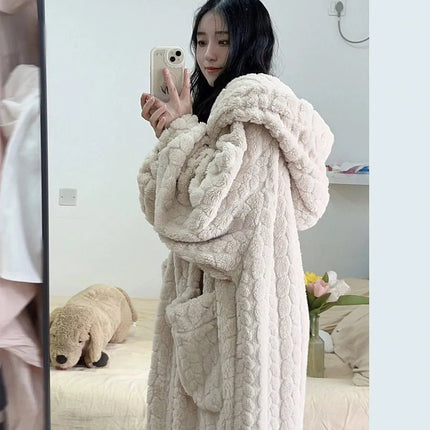 Amy Nightfall Women's Winter Robe | Soft, Cozy & Warm Loungewear