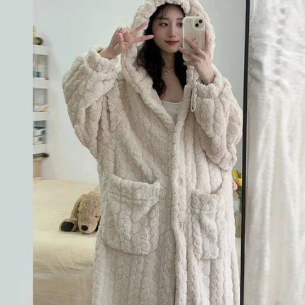 Amy Nightfall Women's Winter Robe | Soft, Cozy & Warm Loungewear