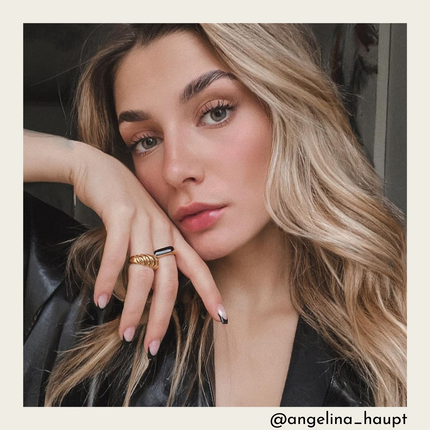 Gold Twisted Chunky Statement Ring  Croissant Style Bold Gold Ring for Women