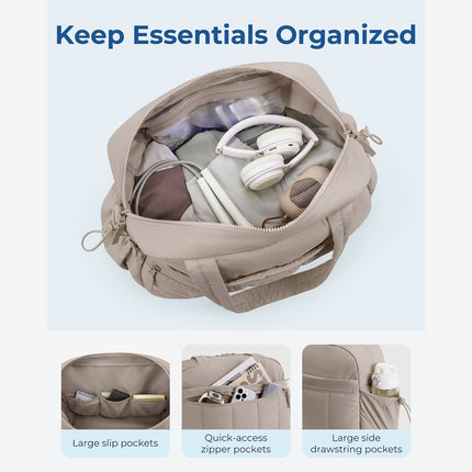 Black Travel Bag for Carry-On – Lightweight & Water-Resistant with Trolley Strap & PVC Pocket