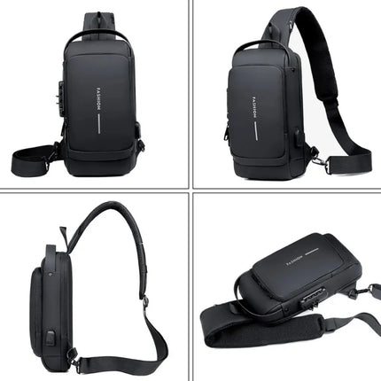 Anti-Theft Crossbody Bag – Waterproof, USB Charging Port & Modern Design