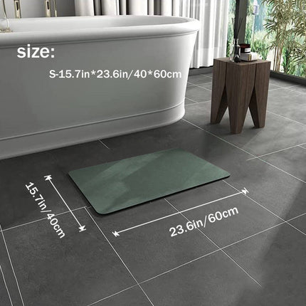 AquaGrip Diatomite Bath Mat 16" x 24" – Quick-Dry Non-Slip Bathroom Floor Mat for Safe & Stylish Comfort