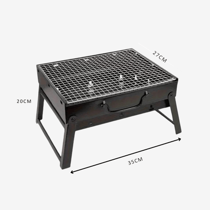 Portable Charcoal BBQ Grill – Compact & Foldable Outdoor Barbecue for Camping, Beach, and Garden