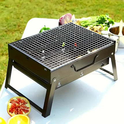 Portable Charcoal BBQ Grill – Compact & Foldable Outdoor Barbecue for Camping, Beach, and Garden