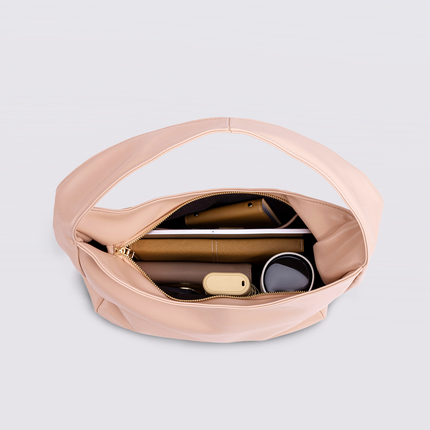 Minimalist Hobo Shoulder Bag – Vegan Leather