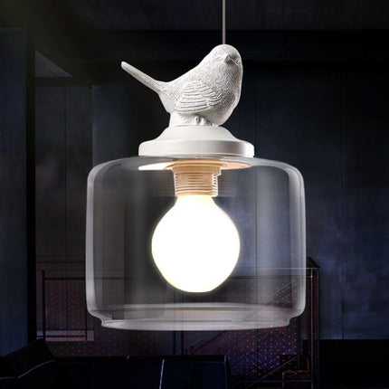 Bird-Inspired Pendant Ceiling Light 7.9″ Ø × 10.2″ H – Nature Decor Hanging Lamp with E27 LED Socket