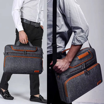 Water-Resistant 17-Inch Laptop Bag for Men – Spacious & Stylish