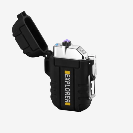 Waterproof Windproof Dual-Arc USB Rechargeable Plasma Lighter – Outdoor Survival Gear