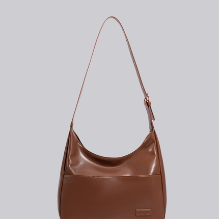 Black Shoulder Bag – Minimalist & Spacious Vegan Leather Design