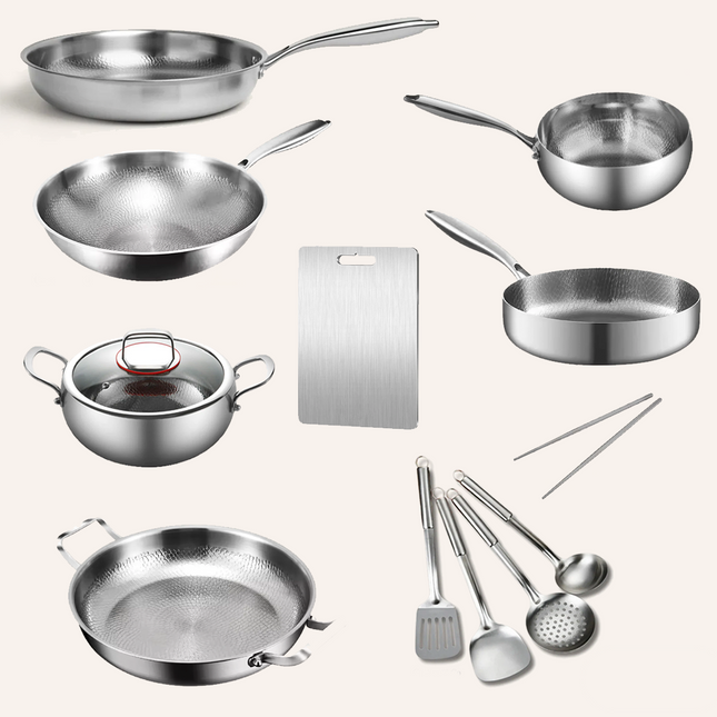 Premium Titanium Cookware 9-piece set – Induction Compatible & 100% Non-Stick, PFAS-Free