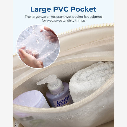 Black Travel Bag for Carry-On – Lightweight & Water-Resistant with Trolley Strap & PVC Pocket