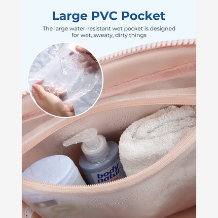 Black Travel Bag for Carry-On – Lightweight & Water-Resistant with Trolley Strap & PVC Pocket