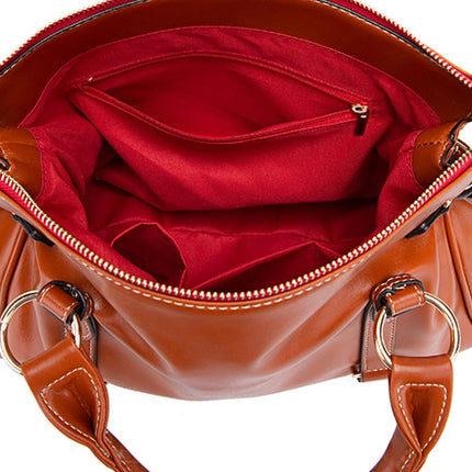 Caramel Flow Large Hobo Bag – Stylish PU Leather Shoulder Bag for Women