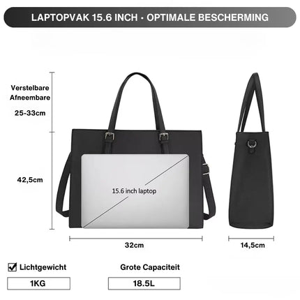 Elegant Women’s 15.6″ Laptop Bag – Chic Work Tote for Professional Women