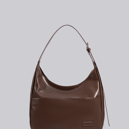 Black Shoulder Bag – Minimalist & Spacious Vegan Leather Design