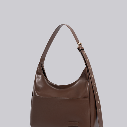 Black Shoulder Bag – Minimalist & Spacious Vegan Leather Design