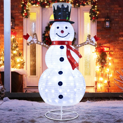 6ft Lighted Christmas Snowman with 180 Warm White LEDs – Indoor & Outdoor Holiday Yard Decoration
