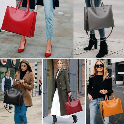 Genuine Leather Tote Bag for Women – Timeless Design, Spacious Interior & Comfortable Shoulder Strap