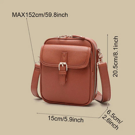 Stylish Small Leather Crossbody Bag for Women – Compact & Practical with Multiple Pockets
