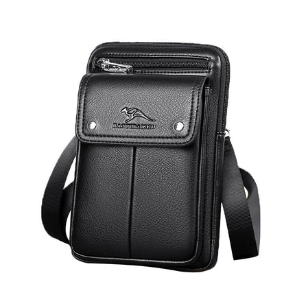 Men’s Anti-Theft PU Leather Crossbody Bag – Stylish & Compact Shoulder Sling