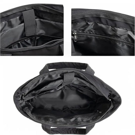 Black Puffer Tote Bag – Lightweight Quilted Tote for Laptop & Daily Use