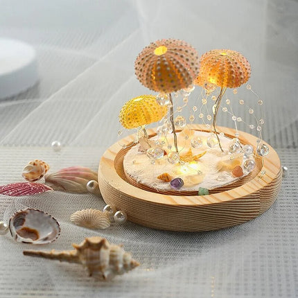 Modern Urchin Glow Night Lamp 8" – Artistic Sea Urchin LED Light for Cozy Home Decor