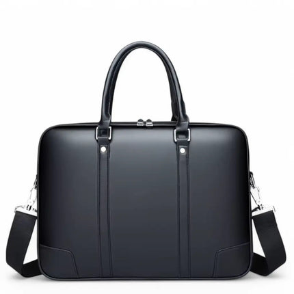 Men's 14-Inch Leather Laptop Bag – Elegant & Professional Briefcase