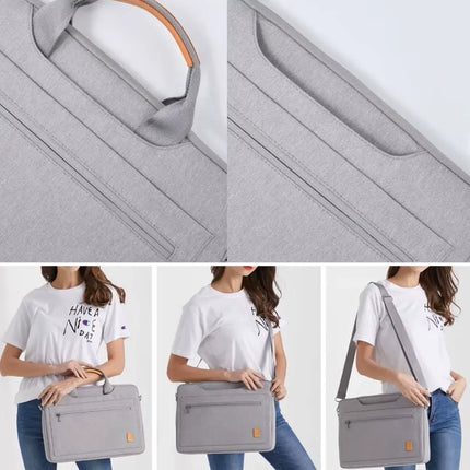 Stylish Grey 16-Inch Laptop Bag for Women – Water-Resistant, Lightweight & Multi-Compartment Work Tote