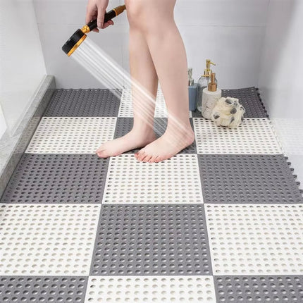 Waterproof Non-Slip Shower Mat 12" x 12" – Durable Rubber Bath Mat for Safety & Modern Bathroom Style