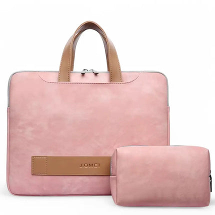 Stylish Pink 16-Inch Laptop Bag for Women – Quilted, Padded, with Accessory Pouch