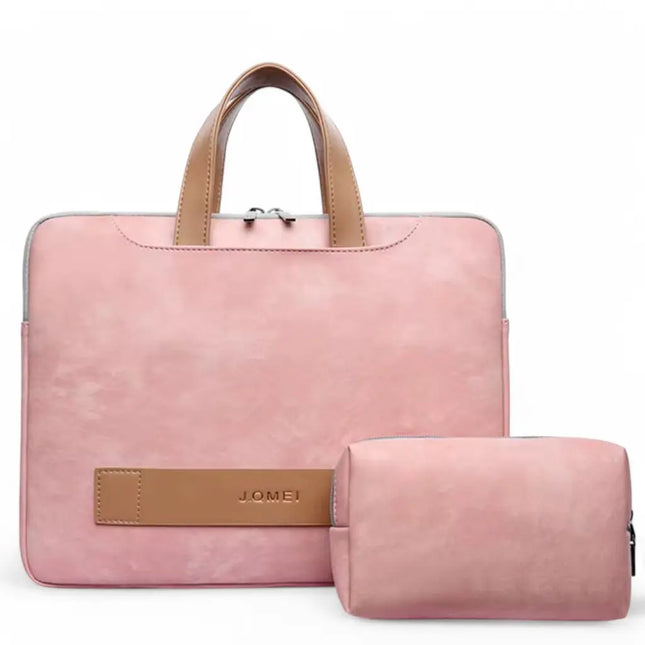 Stylish Pink 16-Inch Laptop Bag for Women – Quilted, Padded, with Accessory Pouch