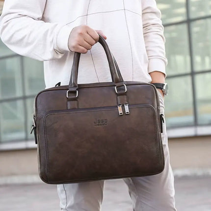 Premium 14-Inch Leather Laptop Bag for Men – Timeless Elegance & Robust Protection