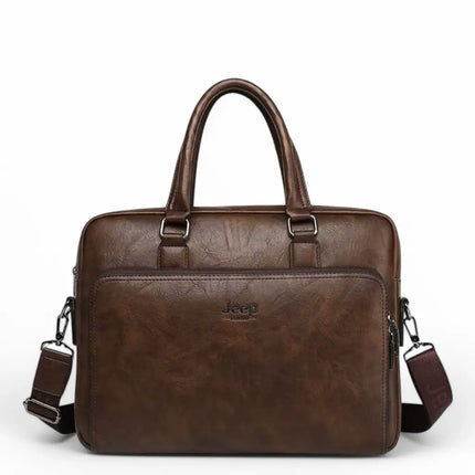 Premium 14-Inch Leather Laptop Bag for Men – Timeless Elegance & Robust Protection