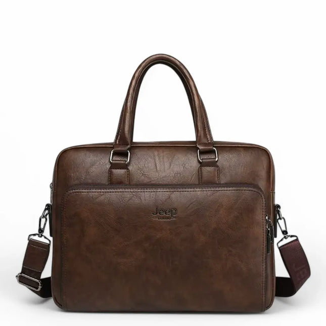 Premium 14-Inch Leather Laptop Bag for Men – Timeless Elegance & Robust Protection