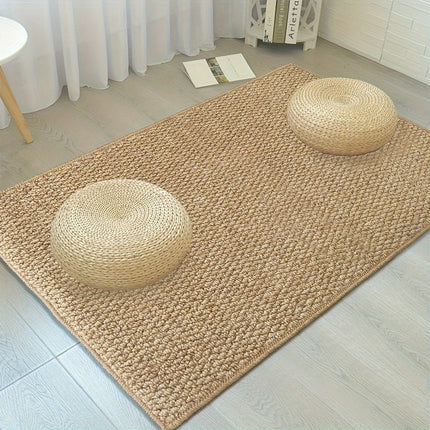 Jute-Look Door Mat – Soft, Absorbent, Non-Slip, Machine Washable – Ideal for Indoor & Outdoor Entryways, Hallways, and Patios
