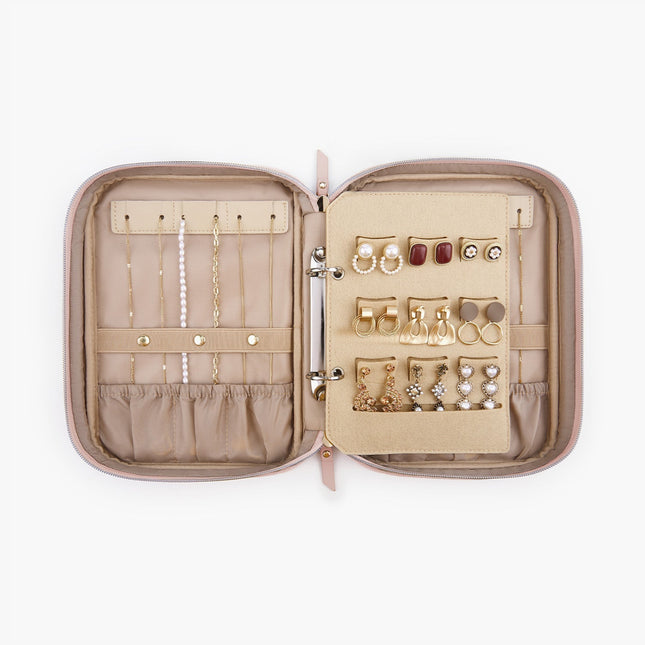Luxury Travel Jewelry Box – Compact Organizer for Rings, Necklaces & Earrings