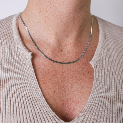 Gold Snake Chain Necklace – 14K Gold Plated, Adjustable Length, Minimalist Jewelry for Women