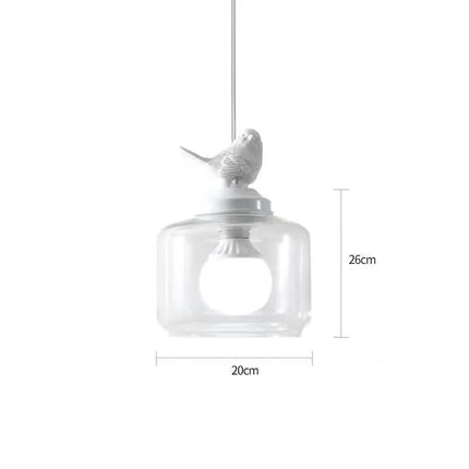 Bird-Inspired Pendant Ceiling Light 7.9″ Ø × 10.2″ H – Nature Decor Hanging Lamp with E27 LED Socket