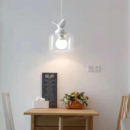 Bird-Inspired Pendant Ceiling Light 7.9″ Ø × 10.2″ H – Nature Decor Hanging Lamp with E27 LED Socket