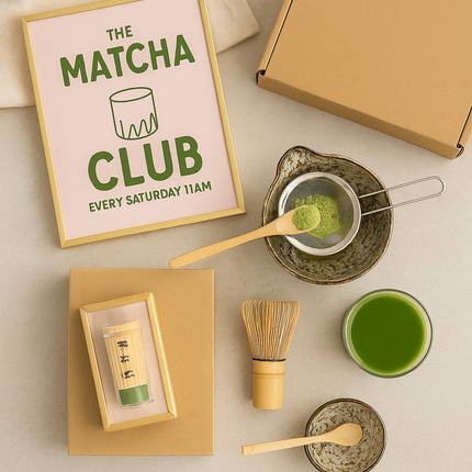 Traditional Japanese Matcha Tea Set – Complete Ceremony Kit with Bamboo Whisk, Bowl, and Accessories